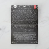 家族の写真クリスマス金ゴールドとChalkboard要素 シーズンカード (内部)