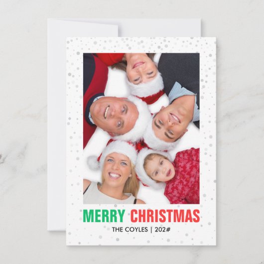 家族の写真クリスマス | シモダンッエレガントク シーズンカード (正面)