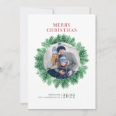 家族の写真クリスマス シーズンカード (正面)