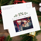 家族の写真クリスマス シーズンポストカード
