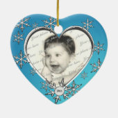 家族の写真クリスマス セラミックオーナメント (裏面)