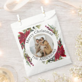 家族の写真クリスマス フェイバーバッグ (クリップ留めされた状態)