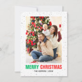 家族の写真クリスマス | 無モダン時間 シーズンカード (正面)