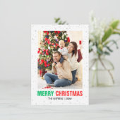 家族の写真クリスマス | 無モダン時間 シーズンカード (スタンド正面)