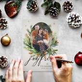 家族の写真グリーン葉クリスマス