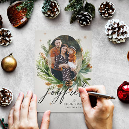 家族の写真グリーン葉クリスマス