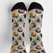 家族の写真コラージグリーンピンクキルトルック12写真 ソックス (上部)