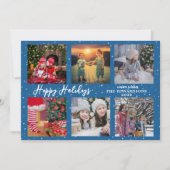 家族の写真コラージハッピーホリデーズクリスマス シーズンカード (正面)