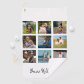 家族の写真コラージモノグラム ゴルフタオル (インサイチュ)