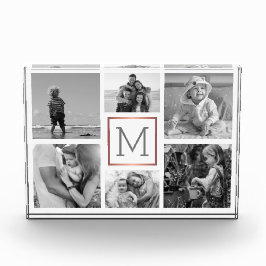 家族の写真コラージモノグラム フォトブロック