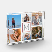 家族の写真コラージモノグラム フォトブロック (左)