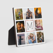 家族の写真コラージモノグラム フォトプラーク (正面)