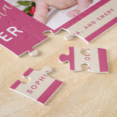 家族の写真コラージュお最高のばああちゃん ジグソーパズル (側面)