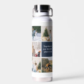 家族の写真コラージュが私たちお気に入りの ウォーターボトル (背面)
