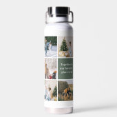 家族の写真コラージュが私たちお気に入りの ウォーターボトル (背面)