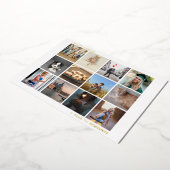 家族の写真コラージュのクリスマスを思い出す年 箔シーズンカード (回転した状態)