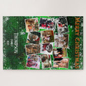 家族の写真コラージュのクリスマステンプレート20インチx 30インチ ジグソーパズル (横)