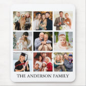 家族の写真コラージュのマウスパッド マウスパッド (正面)