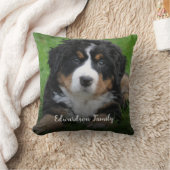 家族の写真コラージュのモノグラムを作成する クッション (ブランケット)