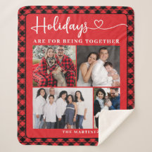 家族の写真コラージュの休日が一緒にいる