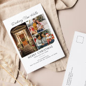 家族の写真コラージュの休日の引越しのお知らせ