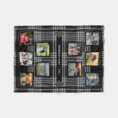 家族の写真コラージュの家族の名前を作成する フリースブランケット (正面(横))