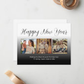 家族の写真コラージュの年賀状 ノートカード (正面/裏面インサイチュ)