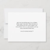 家族の写真コラージュの年賀状 ノートカード (裏面)