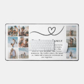 家族の写真コラージュの皮とスティック写真 デスクマット (キーボード&マウス)