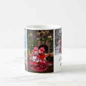 家族の写真コラージュを作成する休日 コーヒーマグカップ (中央)