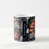 家族の写真コラージュを作成クリスマス コーヒーマグカップ (中央)