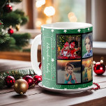 家族の写真コラージュを作成クリスマス コーヒーマグカップ<br><div class="desc">カスタム写真コラージュとモノグラムのクリスマスマグ自分の最も美しい写真を追加し、名前を変更できる。簡単に写真を変更したり、独自の特別な写真を追加することができる。家族、友人、祖父母のための美しい贈り物！要もし連絡救済ります</div>
