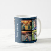家族の写真コラージュを作成クリスマス コーヒーマグカップ (正面右)