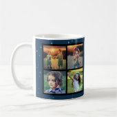 家族の写真コラージュを作成クリスマス コーヒーマグカップ (左)