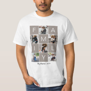 家族の写真コラージュシャツ Tシャツ