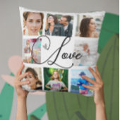 家族の写真コラージュシンプルの愛 クッション