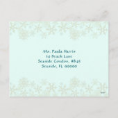 家族の写真コラージュターコイズ新年の挨拶 シーズンポストカード (裏面)