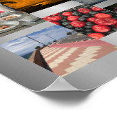 家族の写真コラージュテンプレート8枚 ポスター (角)