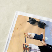 家族の写真コラージュビーチタオルと文字 ビーチタオル (インサイチュ)