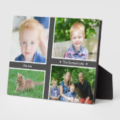 家族の写真コラージュプラークとイーゼル フォトプラーク (側面)