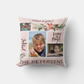 家族の写真コラージュモダンクリスマス記念 クッション (正面)