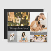 家族の写真コラージュモダンメリークリスマス (正面/裏面)