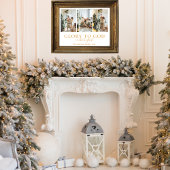 家族の写真コラージュ宗教的クリスマスプレゼント ポスター