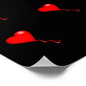 家族の写真コラージュ家族のハート黒い背景 ポスター (角)