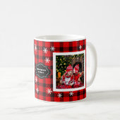 家族の写真コラージュ家族の名前バッファロープライド コーヒーマグカップ (正面右)