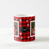 家族の写真コラージュ家族の名前バッファロープライド コーヒーマグカップ (中央)