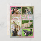 家族の写真コラージュ年賀葉書 シーズンポストカード (正面/裏面)