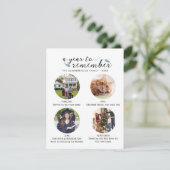 家族の写真コラージュ年in写真クリスマス シーズンカード (スタンド正面)