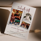 家族の写真コラージュ引っ越しましたクリスマスムービング シーズンカード