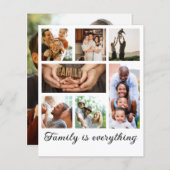 家族の写真コラージュ懇親会完璧なギフト (正面/裏面)